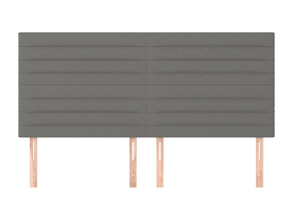 Têtes de lit 4 pcs Gris foncé 80x5x78/88 cm Tissu