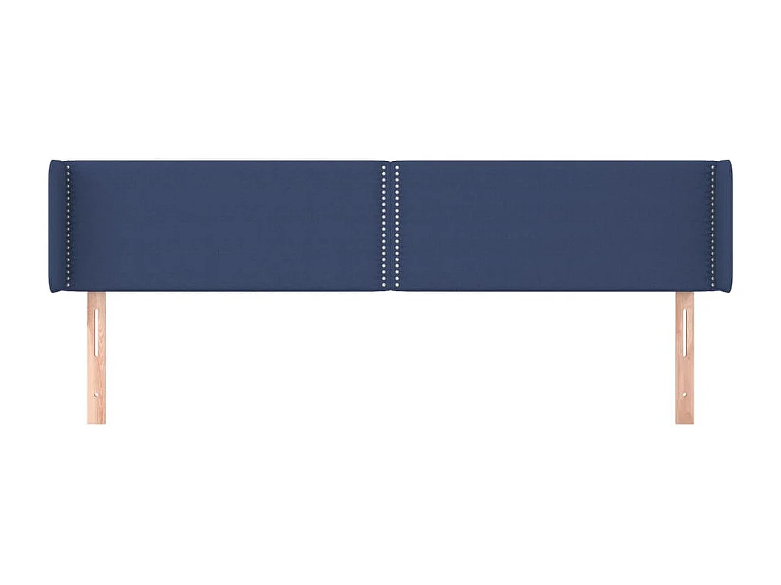 Testiera con ali Blu 183x16x78/88 cm Tessuto