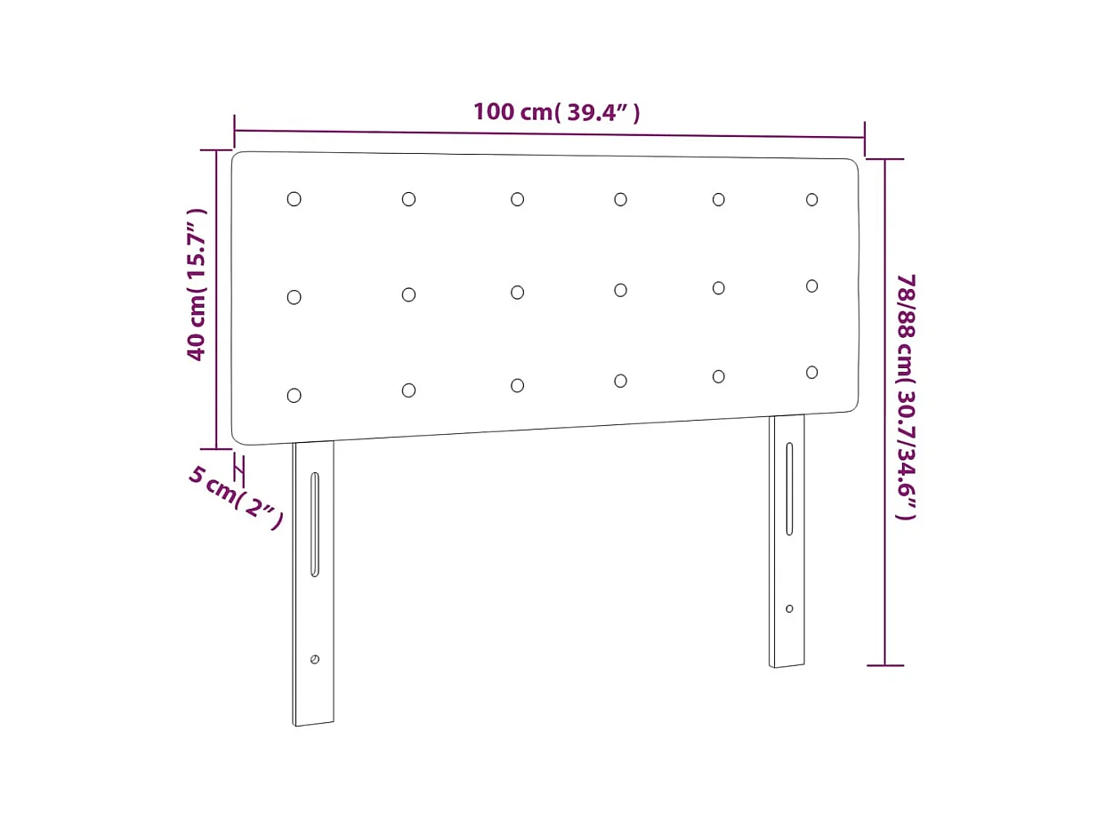 Donkergroen hoofdbord 100x5x78/88 cm fluweel