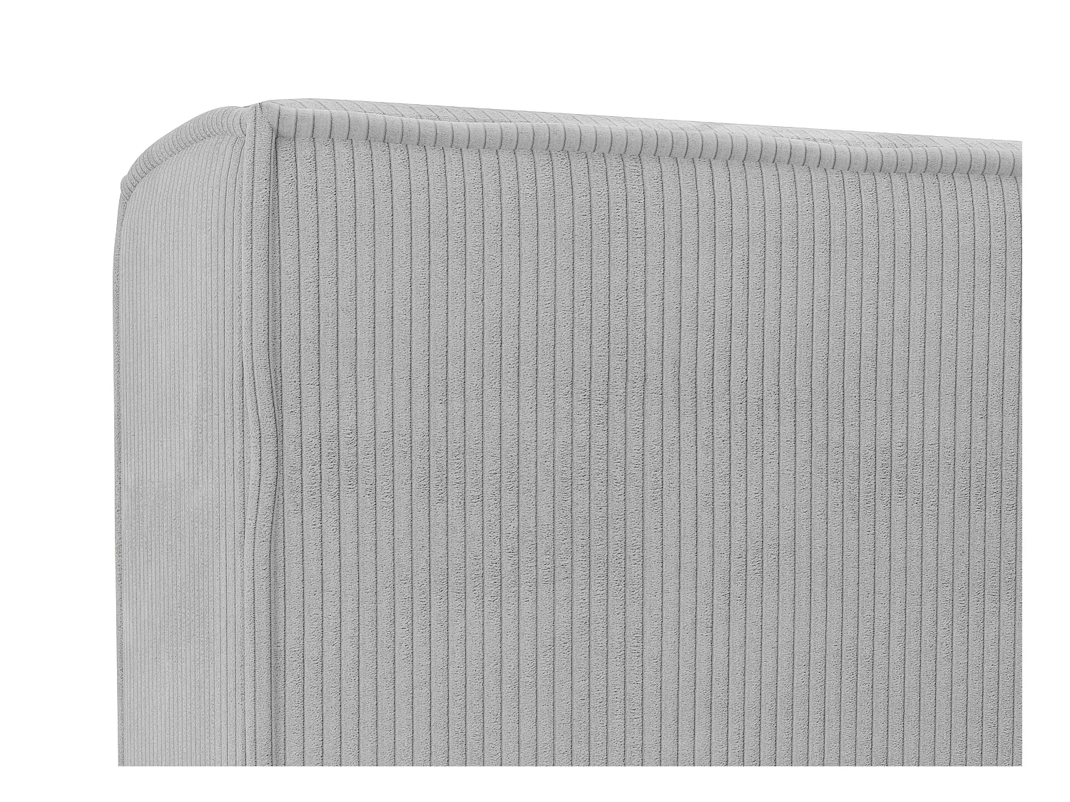 Cama com espaço de arrumação 180 x 200 cm veludo canelado cinzento-claro - TIMANO