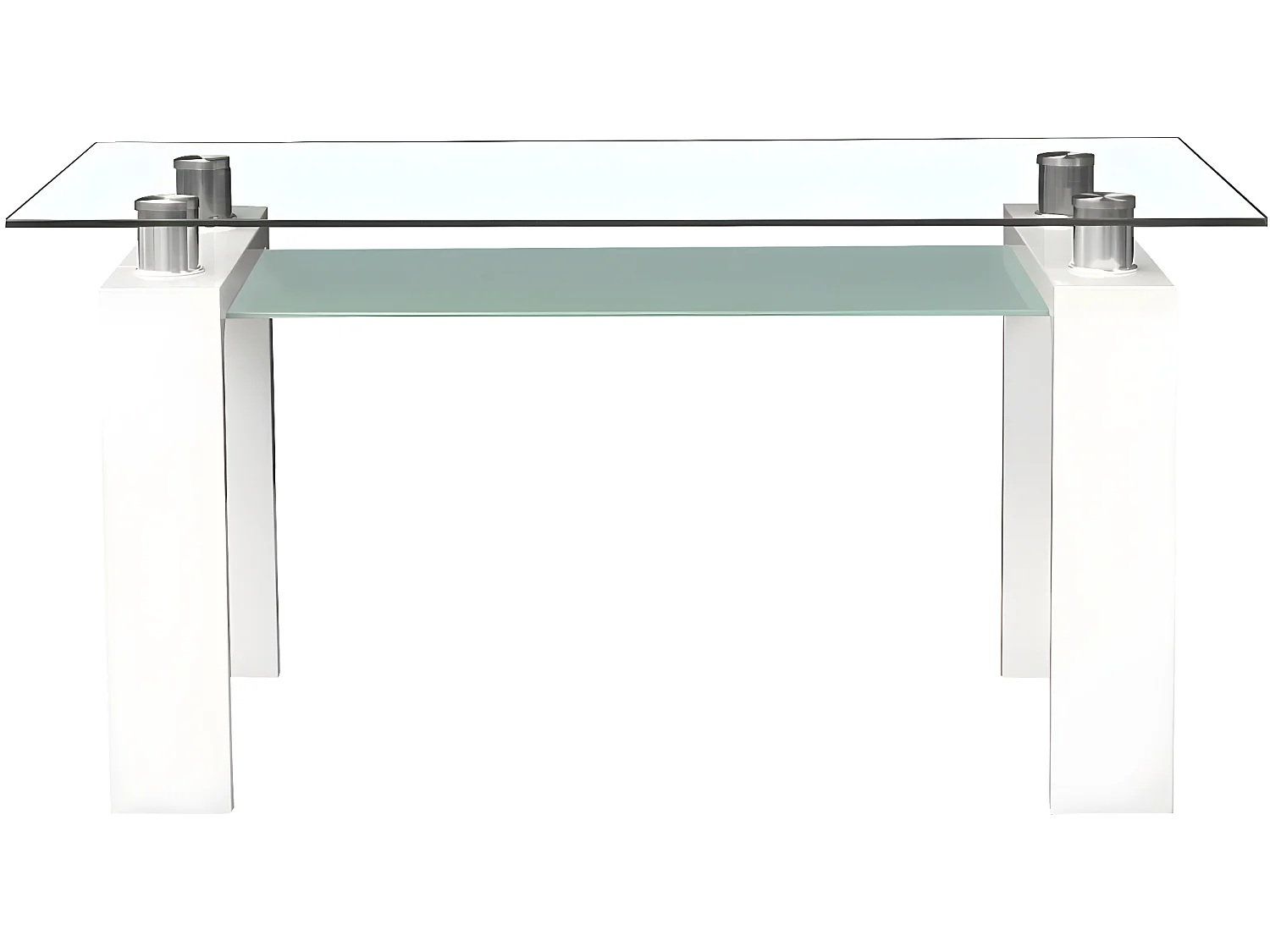 Table repas "Eva" - 150 x 80 x 75 cm - Blanc laqué