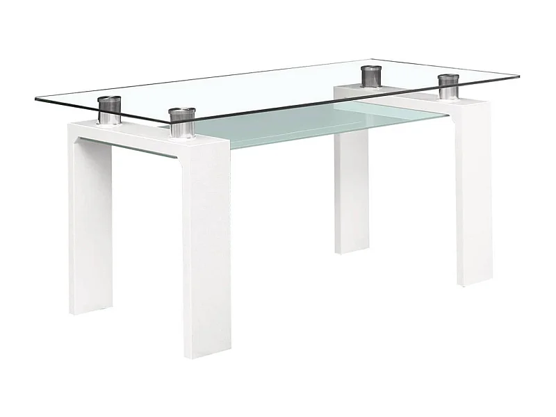 Table repas "Eva" - 150 x 80 x 75 cm - Blanc laqué