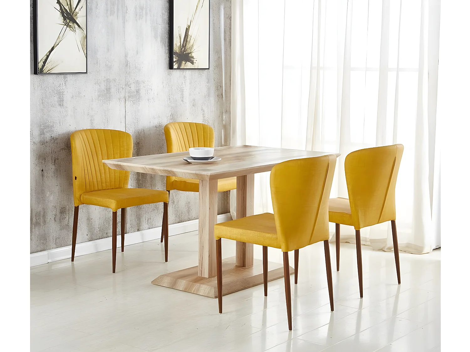 Table repas "Alina" - 130 x 80 x 75 cm - Chêne