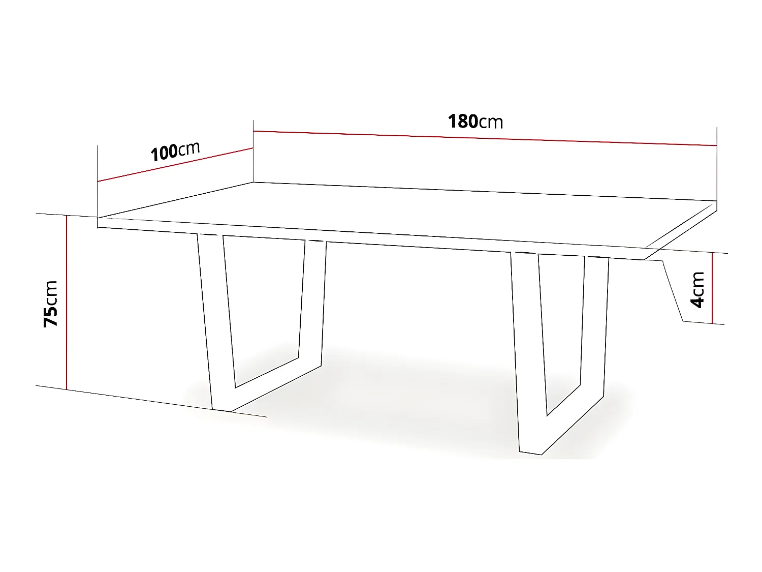 Tavolo da pranzo "Hollywood" Rovere / Nero