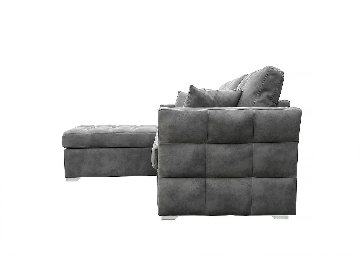 Canapé d'angle réversible "Valentine" - 4 places - Gris