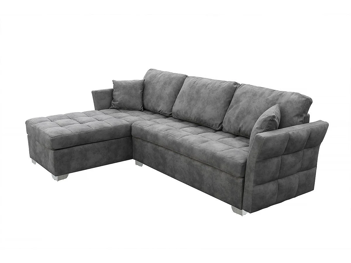 Canapé d'angle réversible "Valentine" - 4 places - Gris