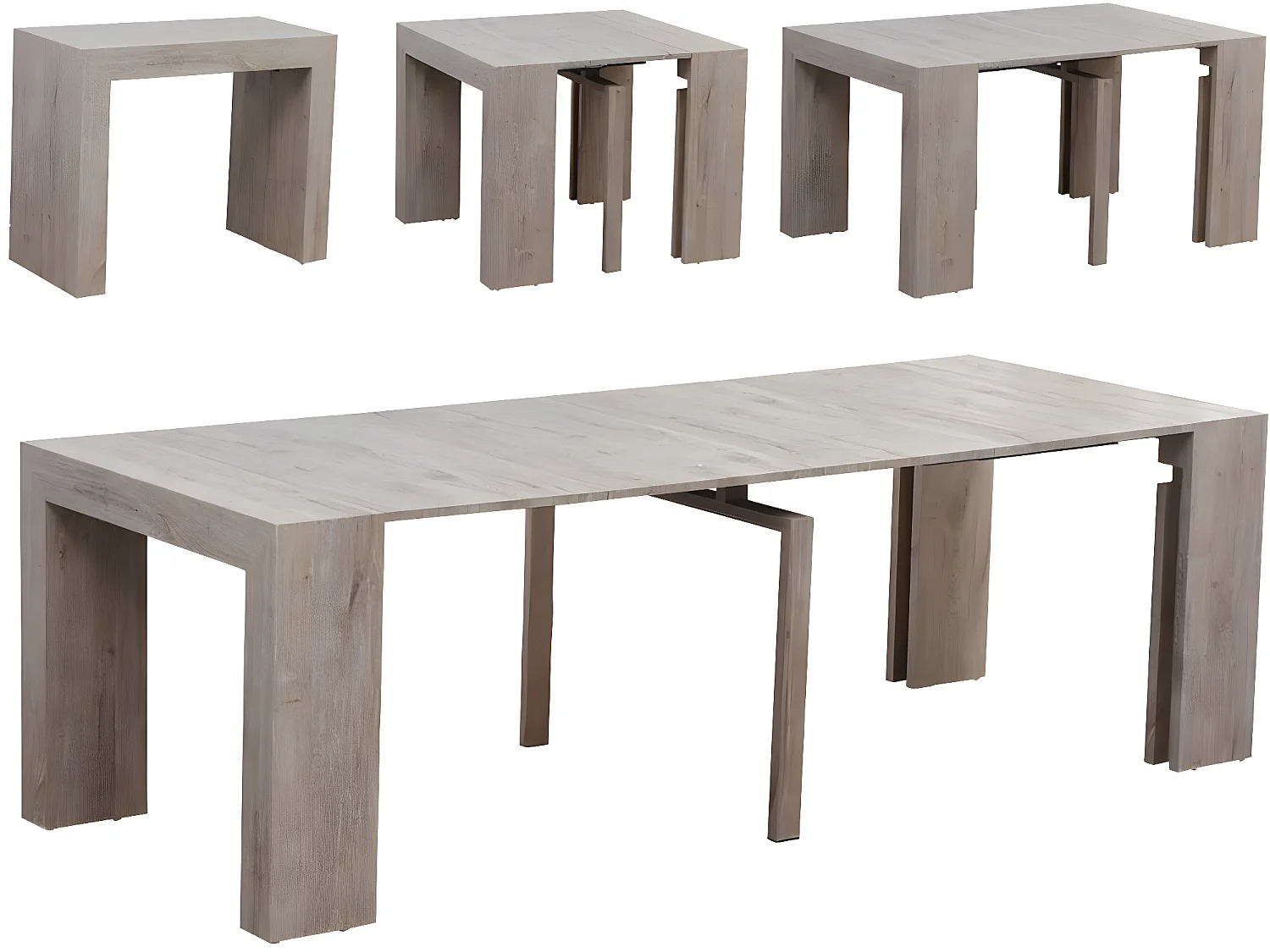 Table console extensible "Elsa" - 300/50 x 94 x 75 cm - Chêne