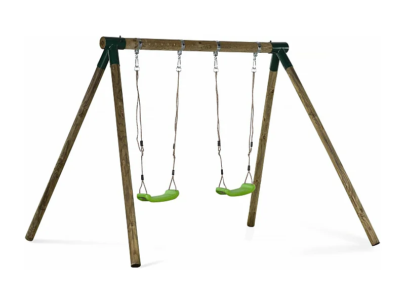 Portique bois "Eden" - Avec 2 balançoires.