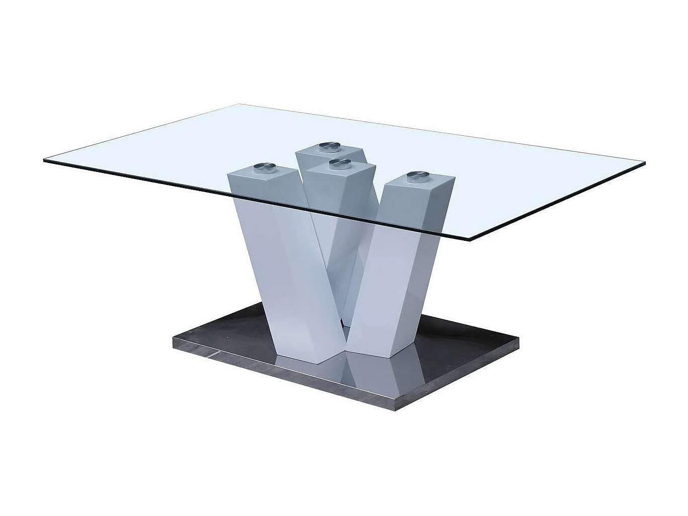 Mesa de centro "Gaya" - 110 x 60 x 40 cm - Lacada Branco