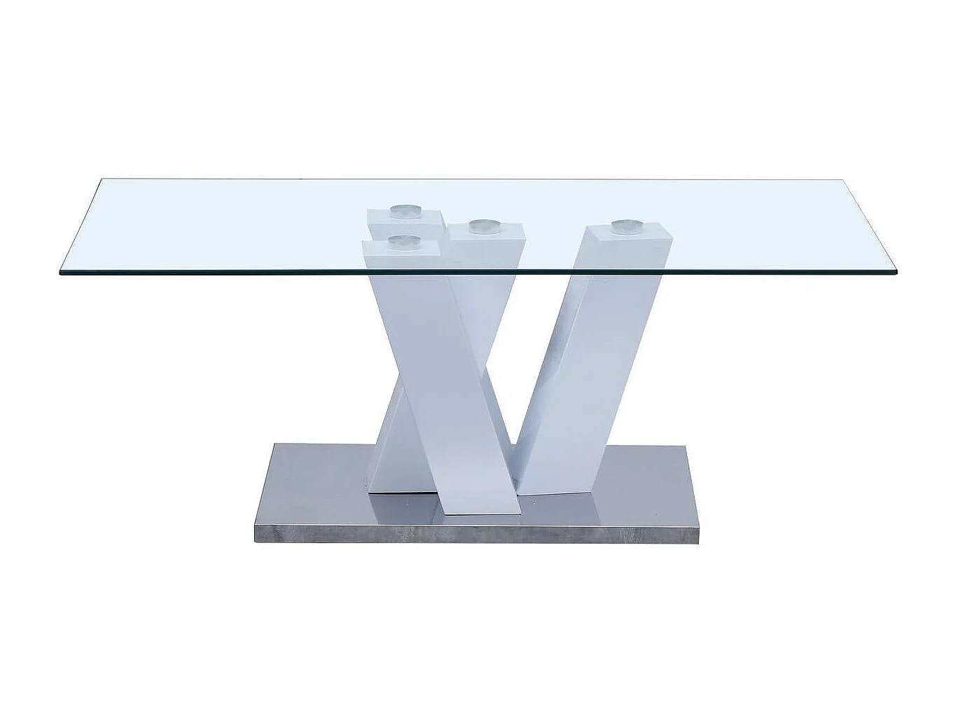 Mesa de centro "Gaya" - 110 x 60 x 40 cm - Lacada Branco