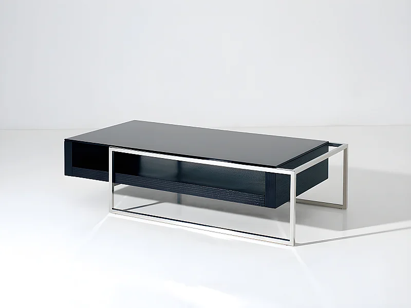 Table basse "Julie" - 130 x 63.8 x 33.7 cm - Noir