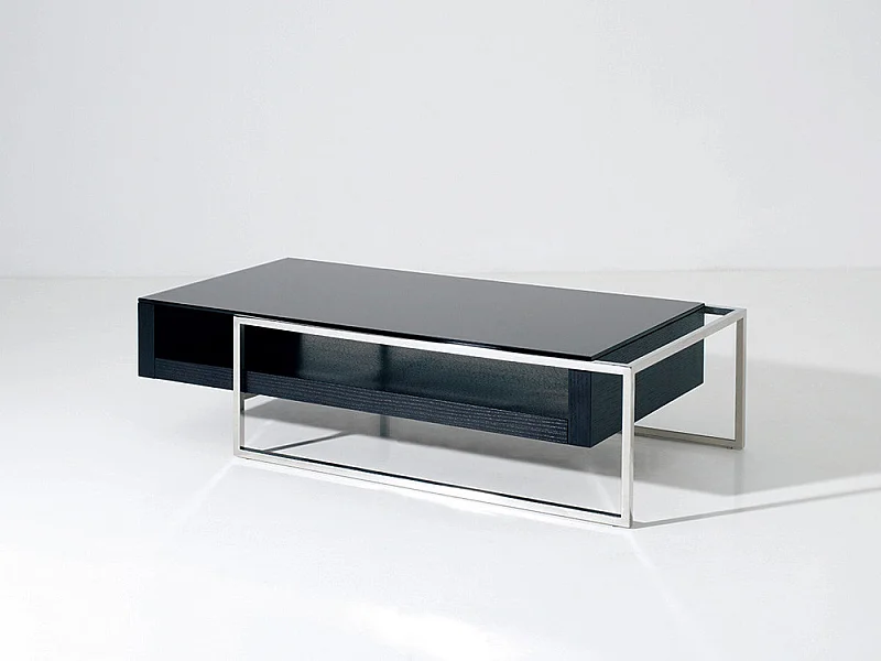 Table basse "Julie" - 130 x 63.8 x 33.7 cm - Noir