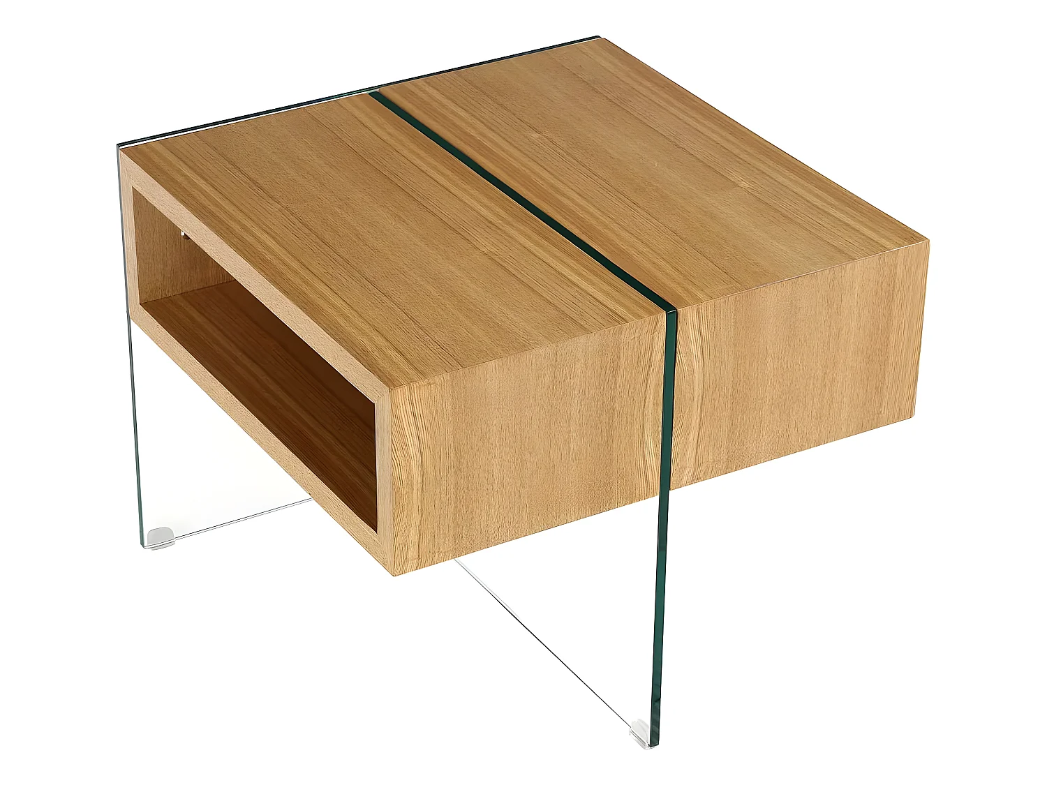 Mesa de centro "Venezia" - 60 x 60 x 50 cm - Acabado roble