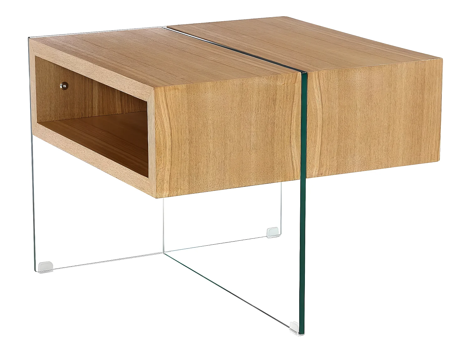 Table basse "Venezia" - 60 x 60 x 50 cm -  Finition chêne