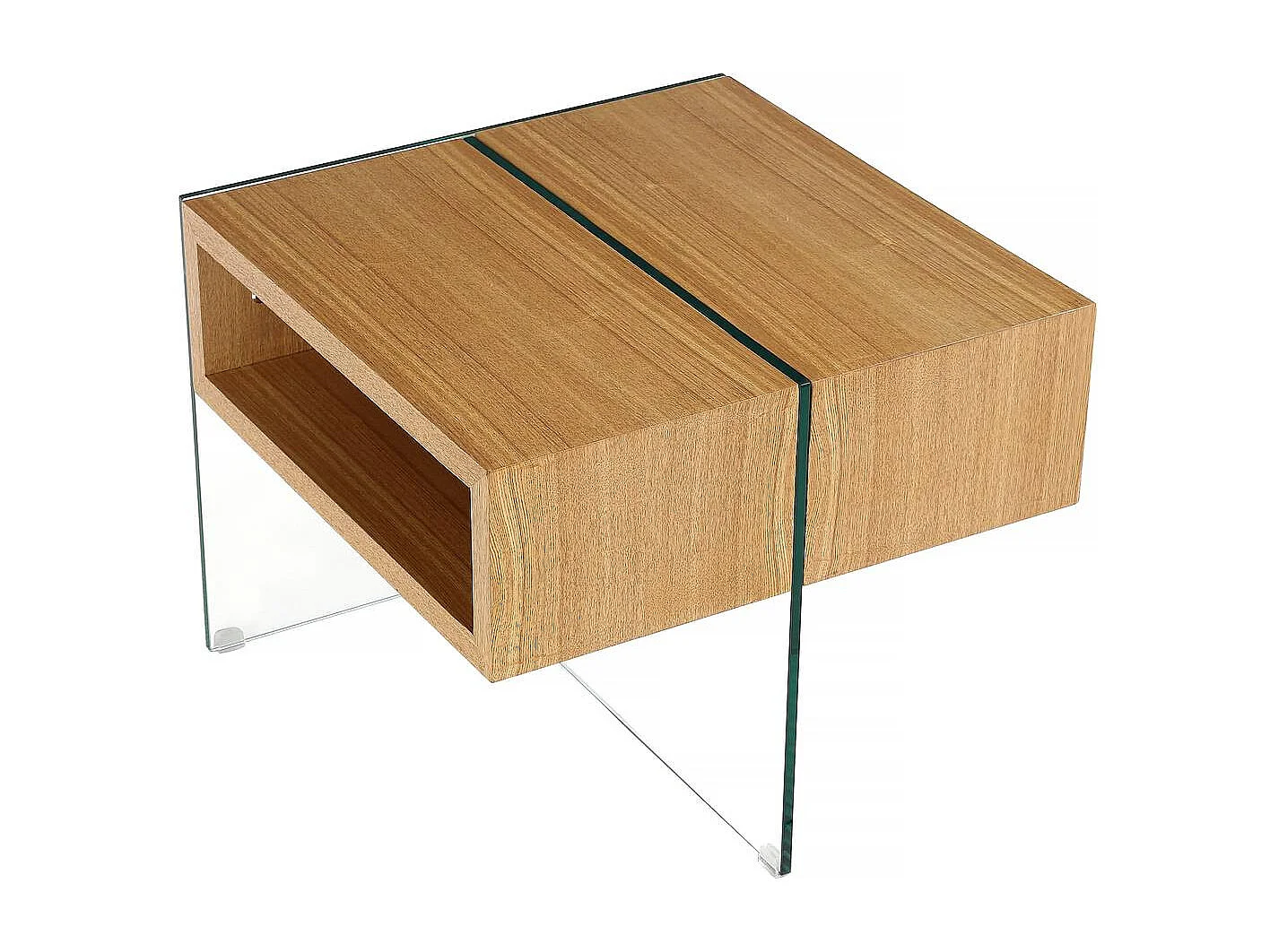 Table basse "Venezia" - 60 x 60 x 50 cm -  Finition chêne