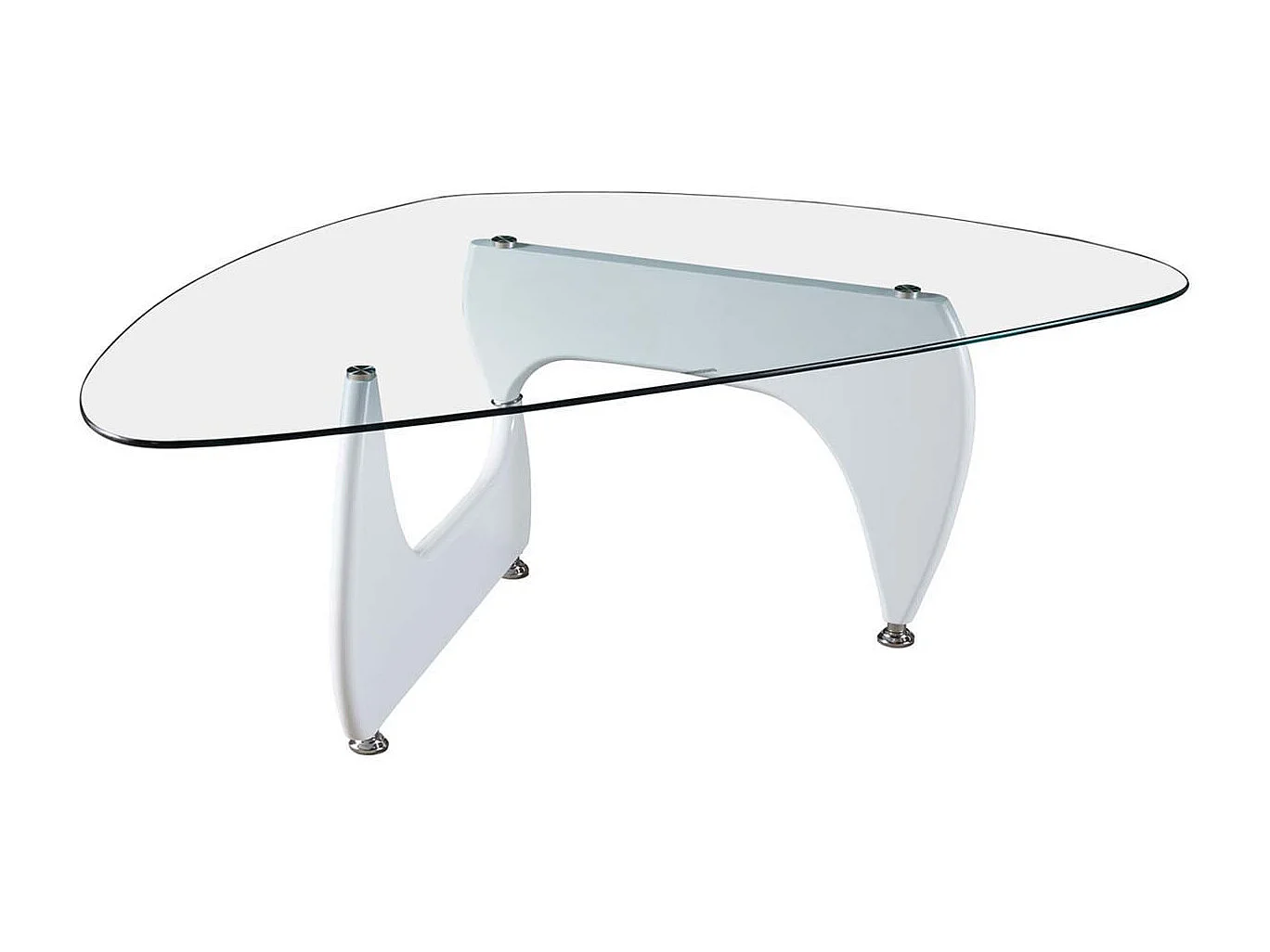 Table basse "Tara" - 120 x 70.5 x 41 cm - Blanc laqué