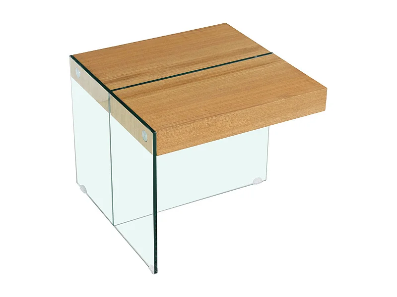 Table basse "Agrigento" - 60 x 60 x 50 cm - Finition chêne