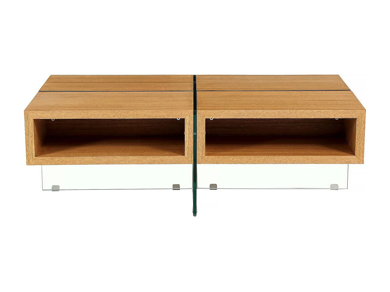 Table basse "Milano" - 120 x 60 x 40 cm - Finition chêne