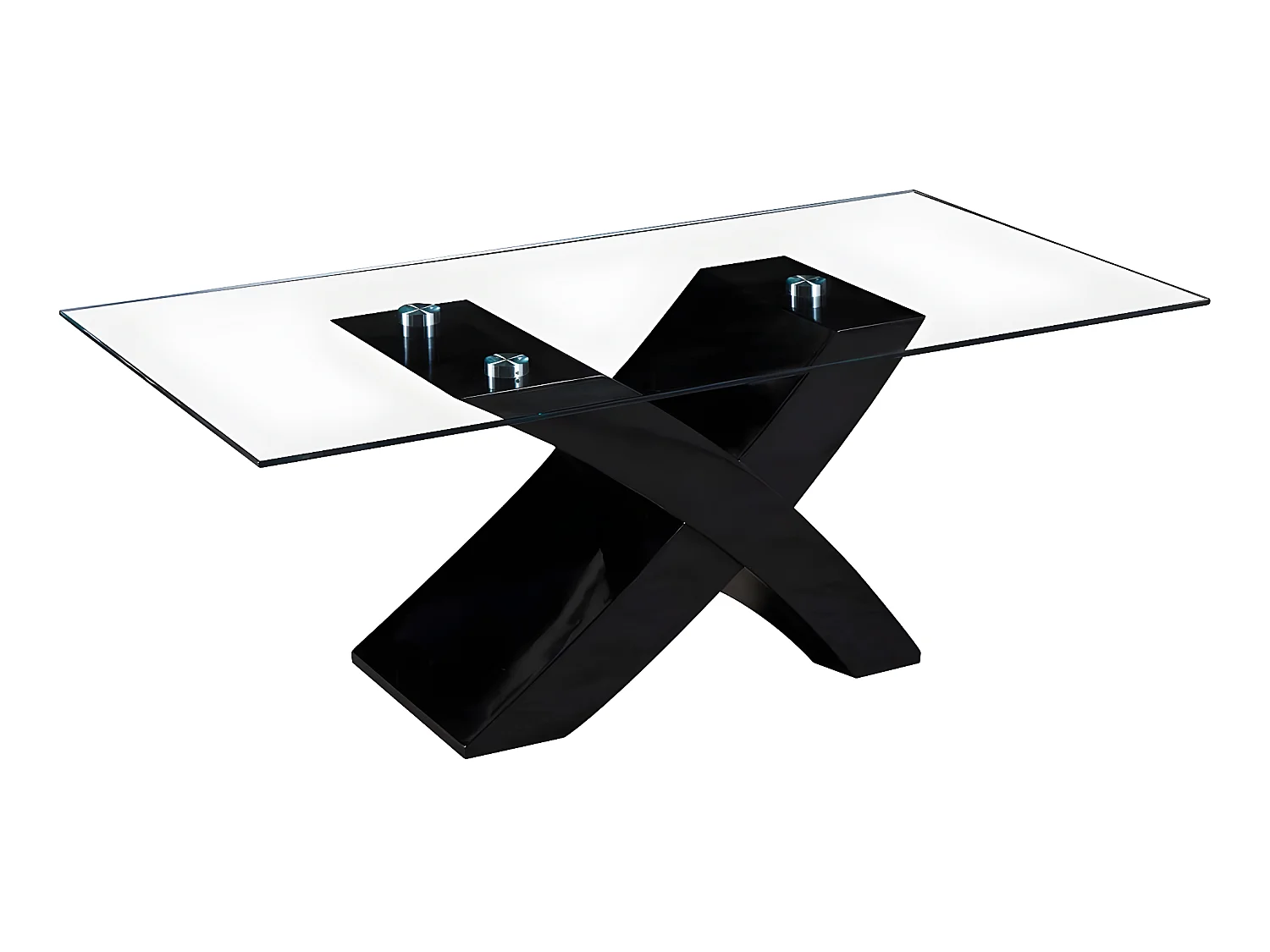 Mesa de centro rectangular "Tina" en MDF - Negro
