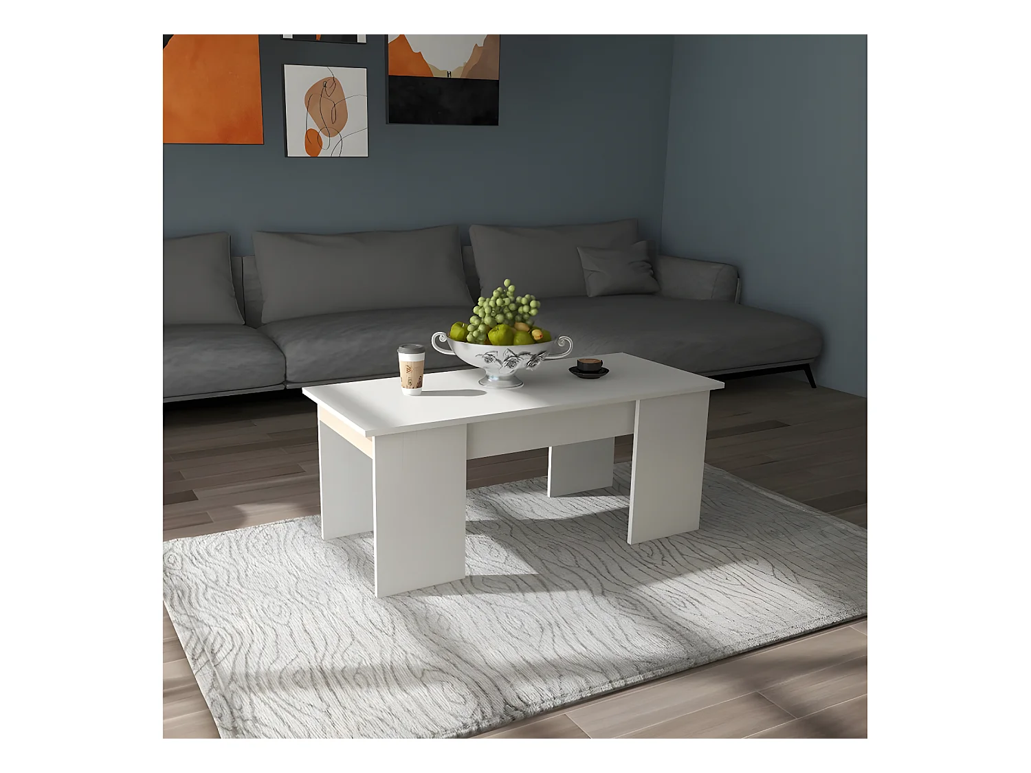 Couchtisch "Diana" - 102 x 50 x 43 cm - Weiß