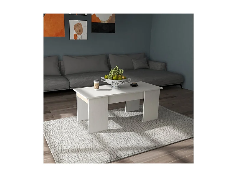 Tavolino "Diana" - 102 x 50 x 43 cm - Bianco