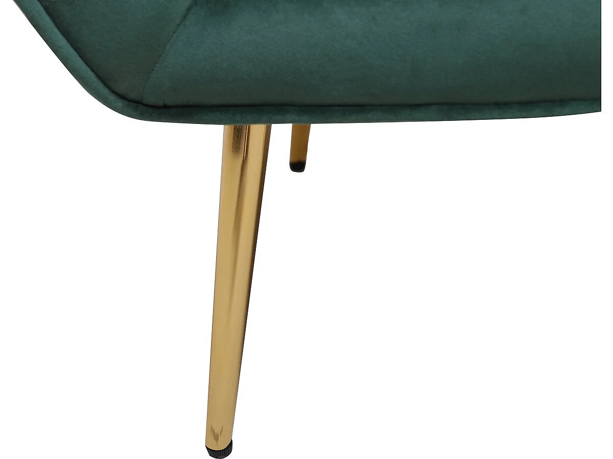 Fauteuil en velours "Austin" - 79 x 71 x 79.5 cm - Vert