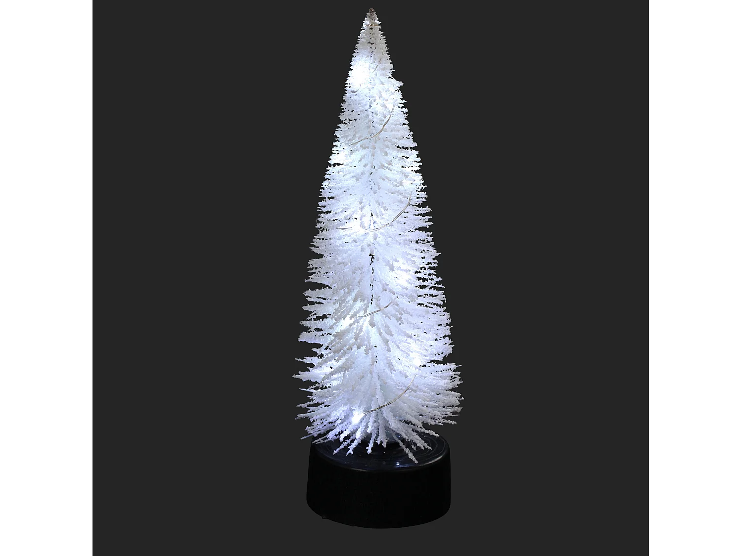 Sapin floque blanc lumineux