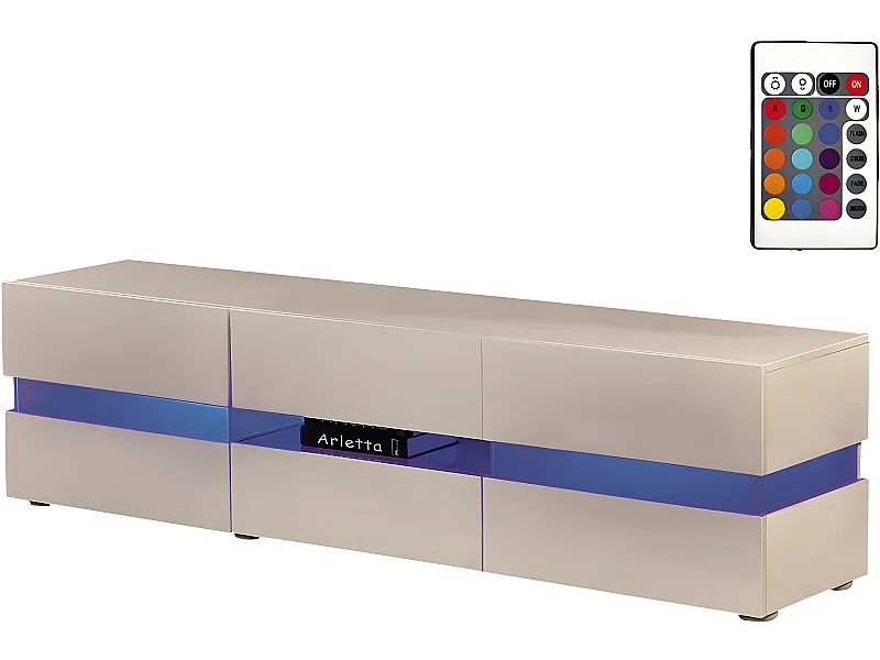 Mueble TV LED VIDA - 177 x 39 x 45 cm - Blanco