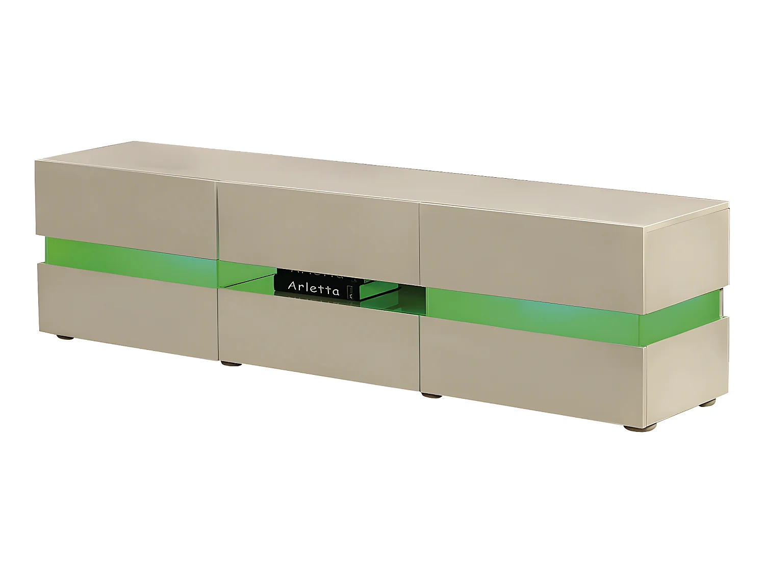 Mobile TV LED "Vida" - 177 x 39 x 45 cm - Bianco laccato