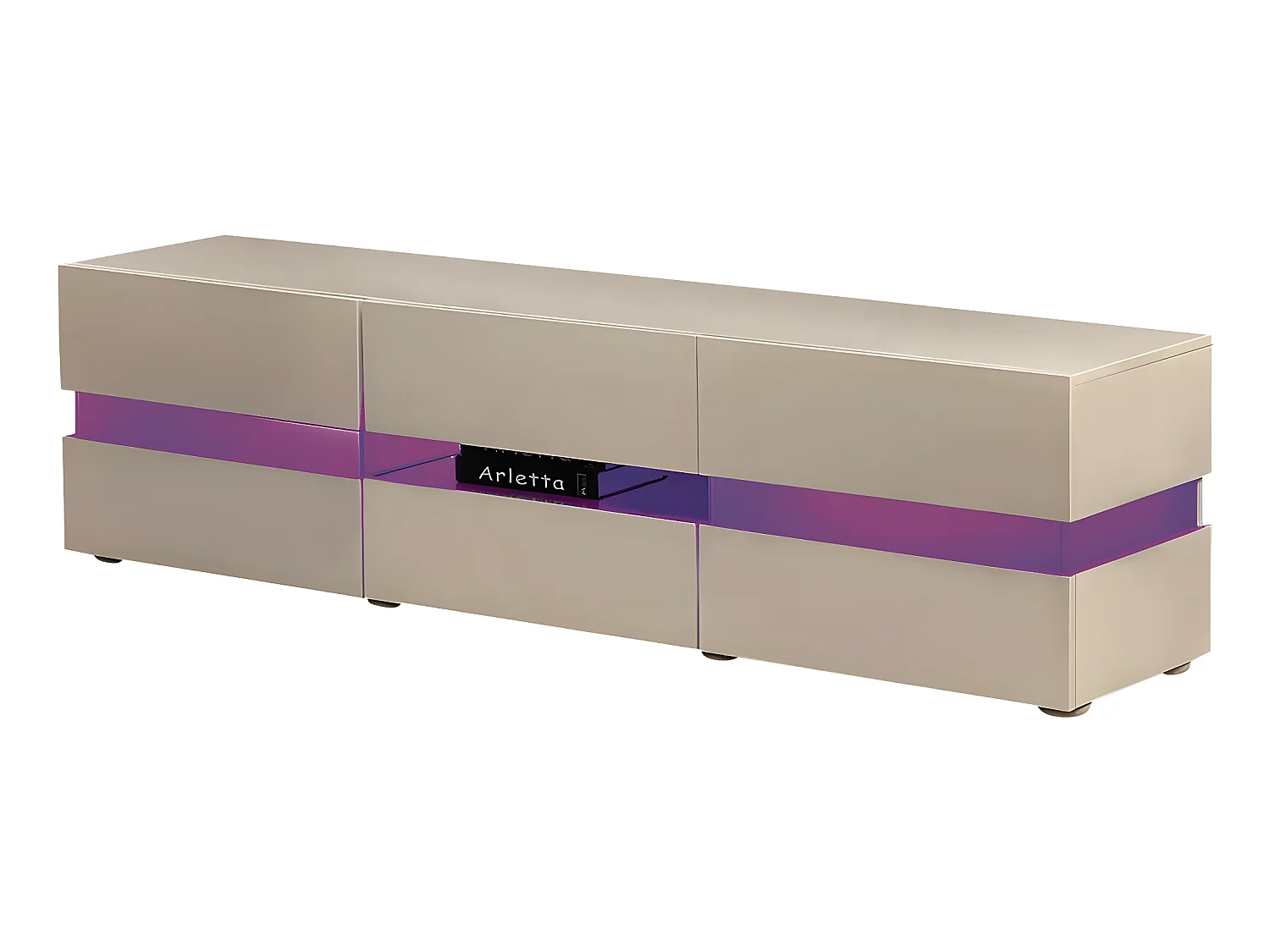 Mobile TV LED "Vida" - 177 x 39 x 45 cm - Bianco laccato