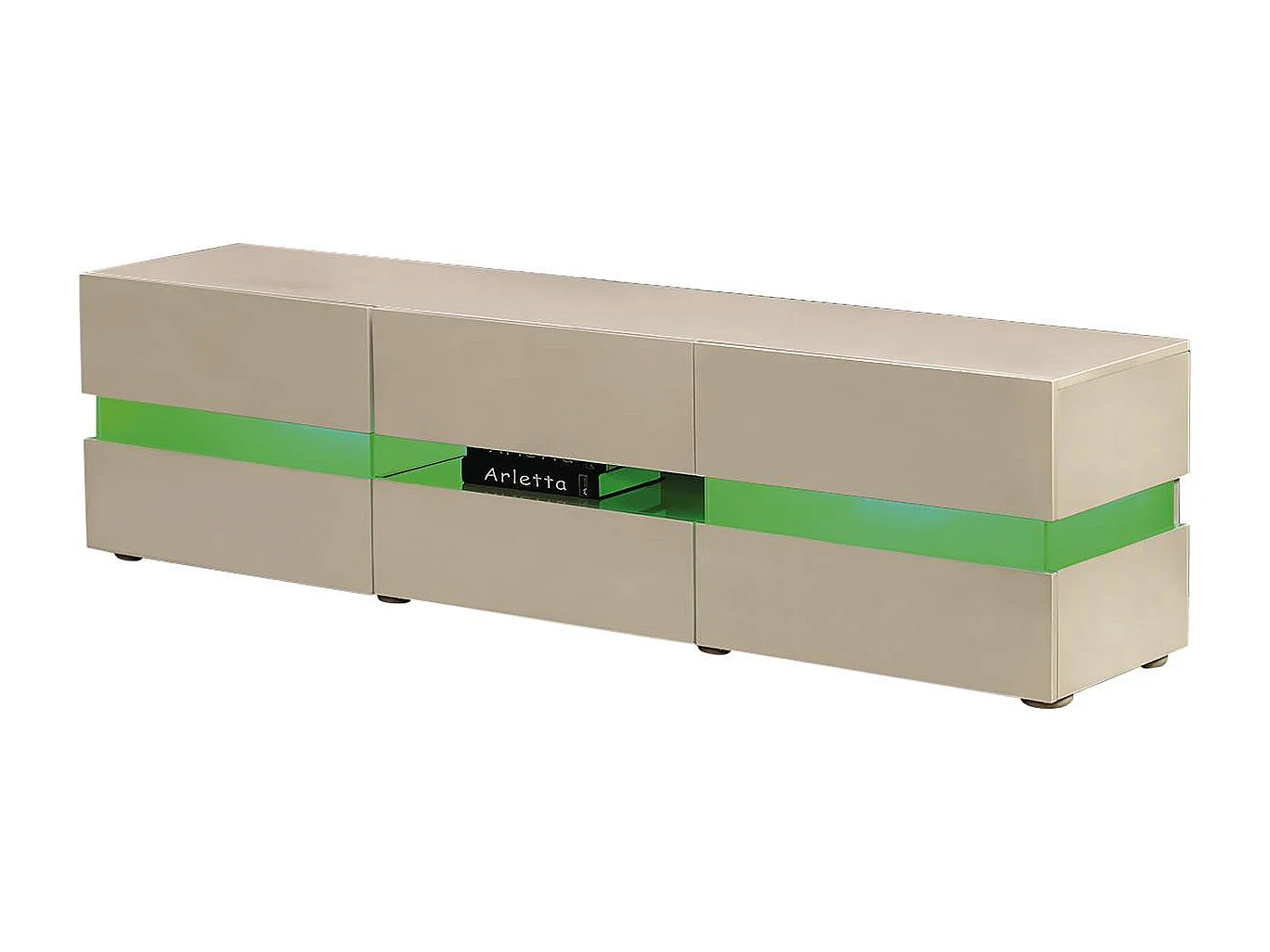 Mobile TV LED "Vida" - 177 x 39 x 45 cm - Bianco laccato