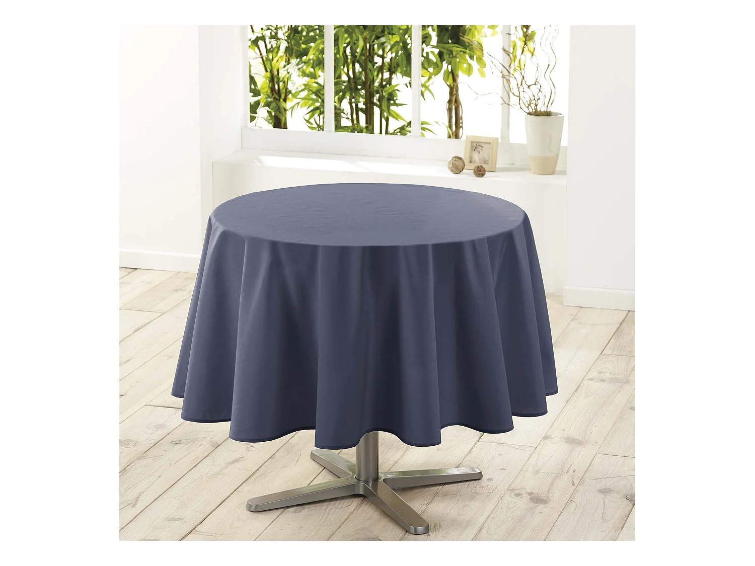 Nappe Ronde Antitache "Essentiel" 180cm Béton