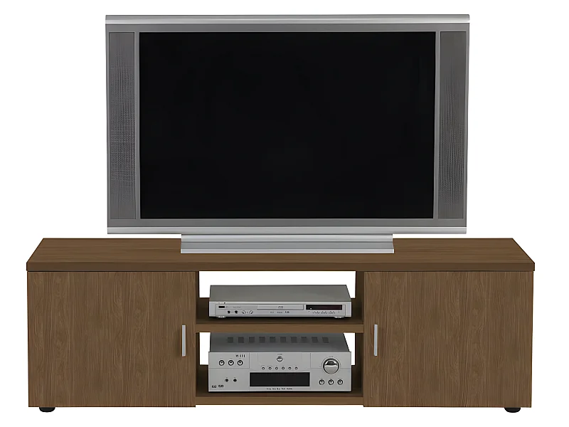 Meuble TV 150 cm 65 Pouces Maxi 2 Portes - Coloris: Noyer