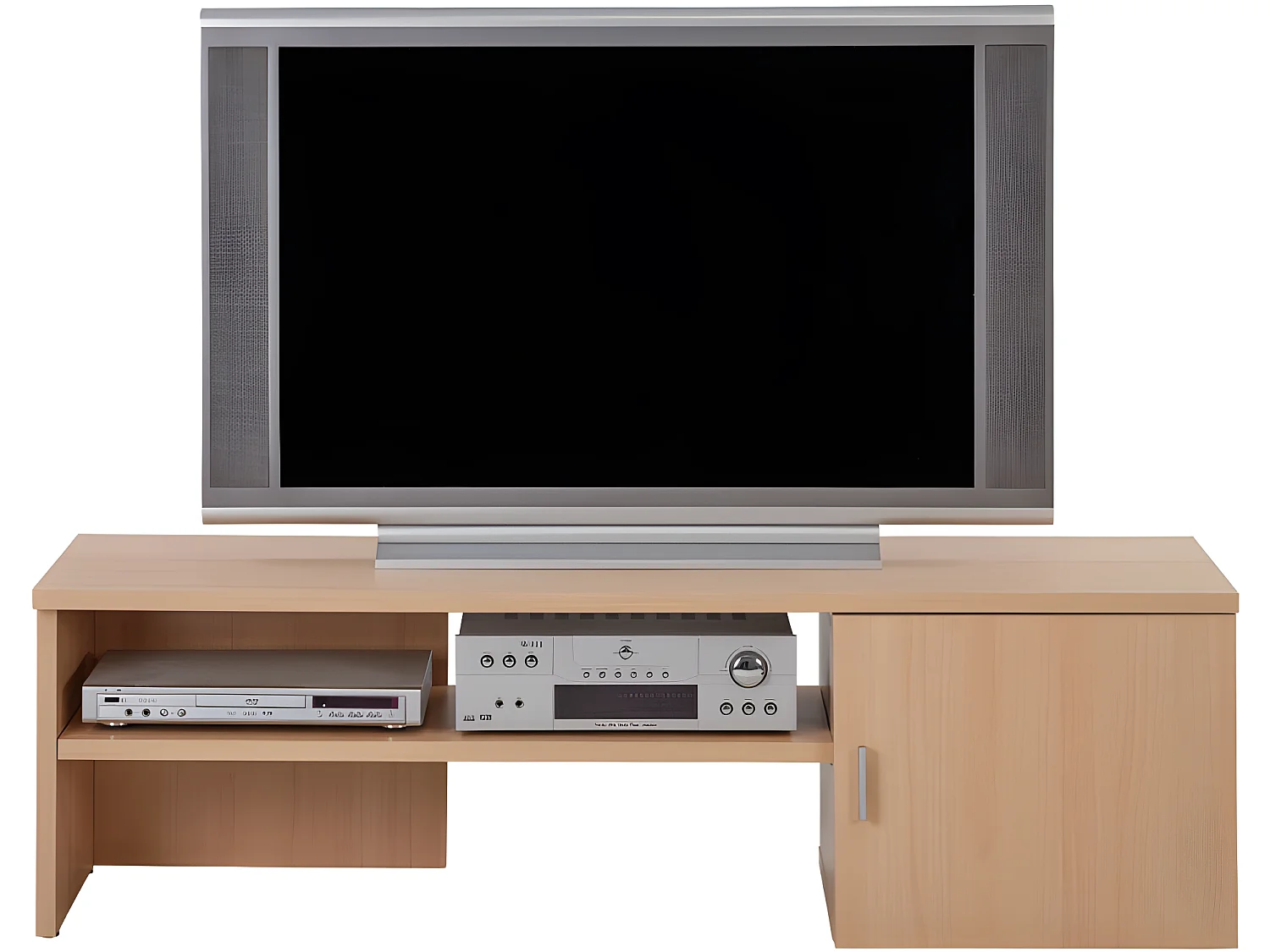 Meuble TV 150 cm 65 Pouces Maxi 1 Porte - Coloris: Hêtre