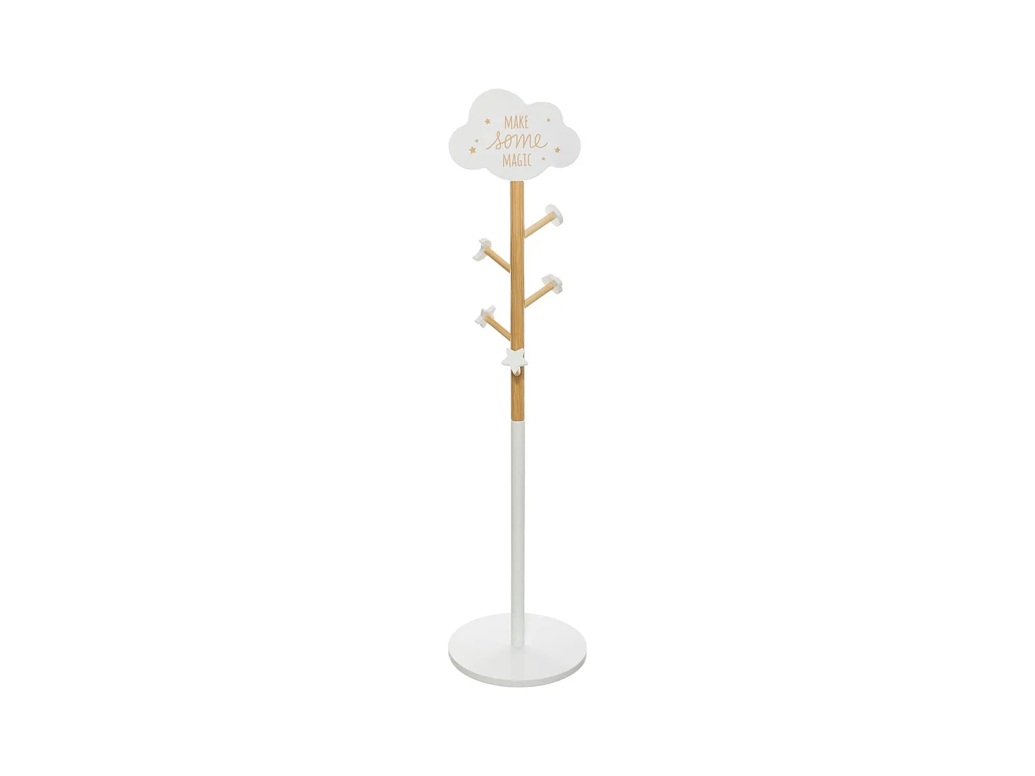 Porte-manteau Nuage Blanc en Bois pour chambre d'enfant