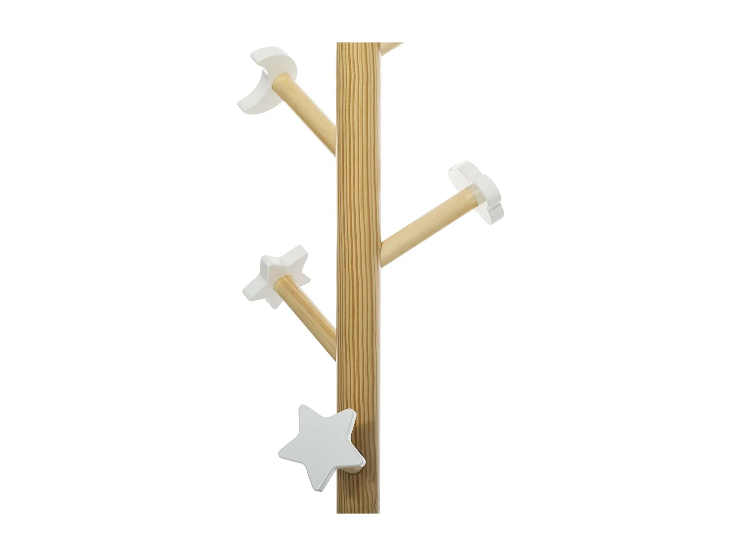 Perchero Pie Nube Infantil 35 cm Melamina Diseño Blanco y Roble