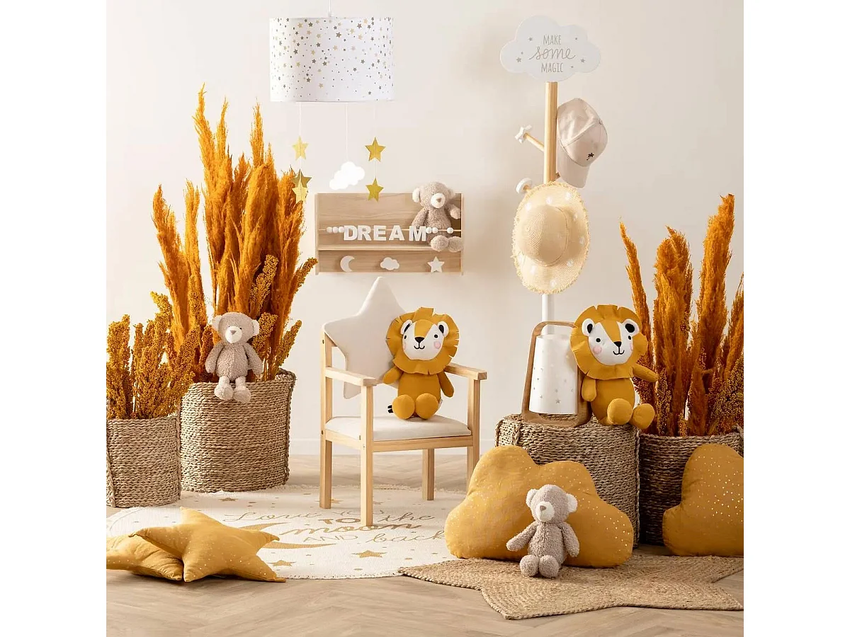 Perchero Pie Nube Infantil 35 cm Melamina Diseño Blanco y Roble