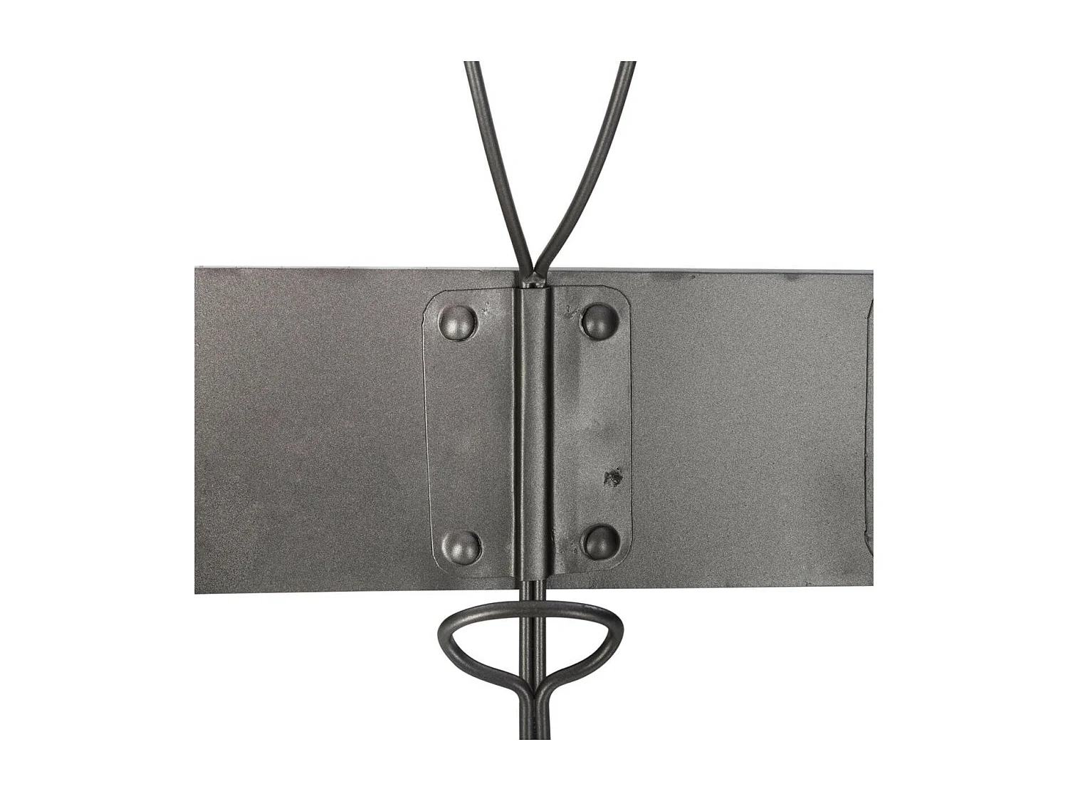 Industrialny wieszak ścienny z metalu w kolorze antracytowym, 5 haczyków, długość 65,5 cm, bez schowka