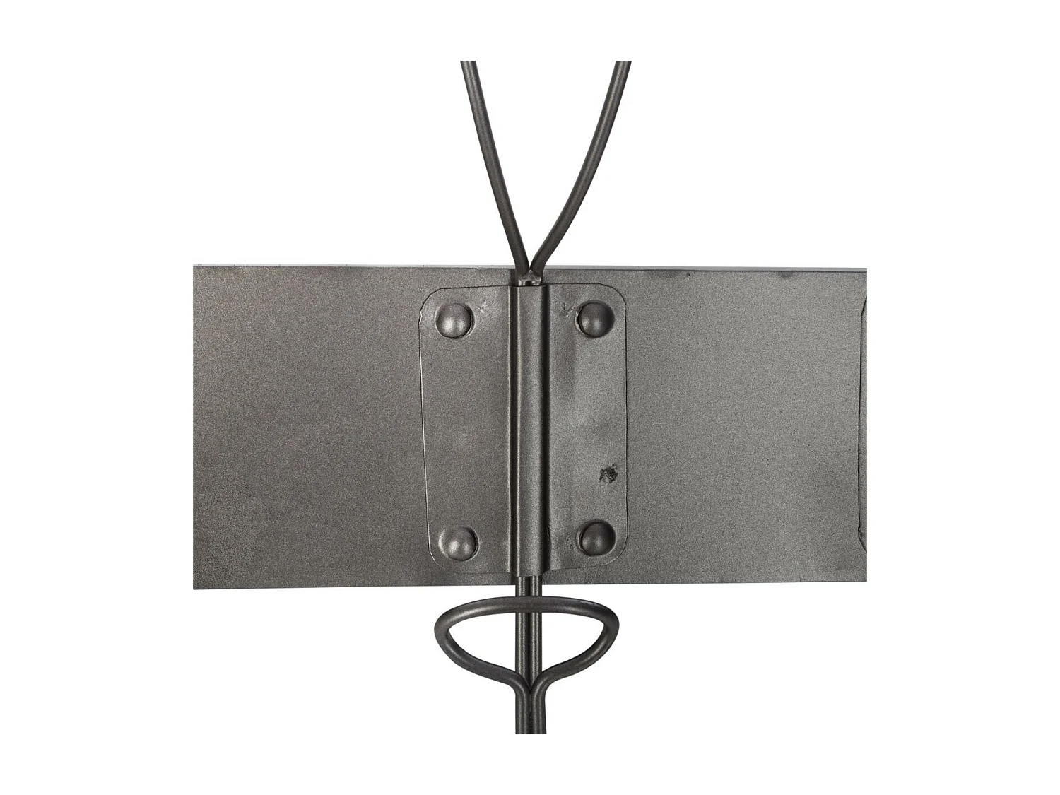 Industrialny wieszak ścienny z metalu w kolorze antracytowym, 5 haczyków, długość 65,5 cm, bez schowka