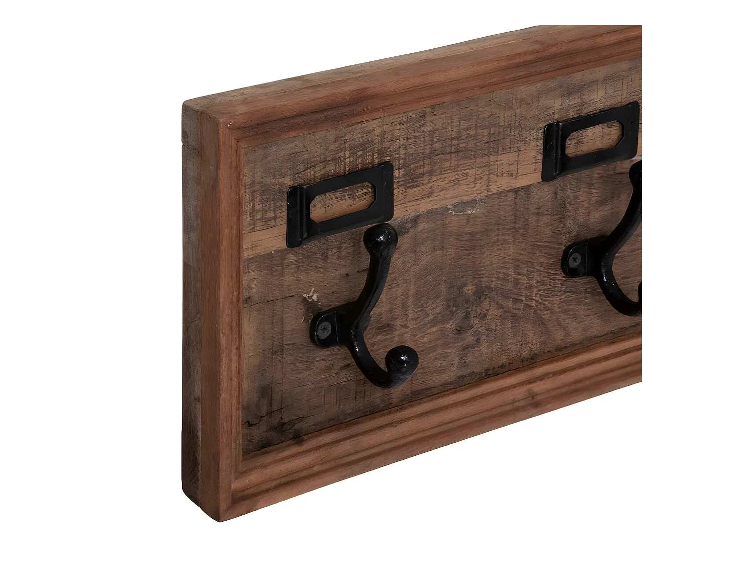 Patère en Bois de Manguier 5 Crochets en métal 82 x 20 cm