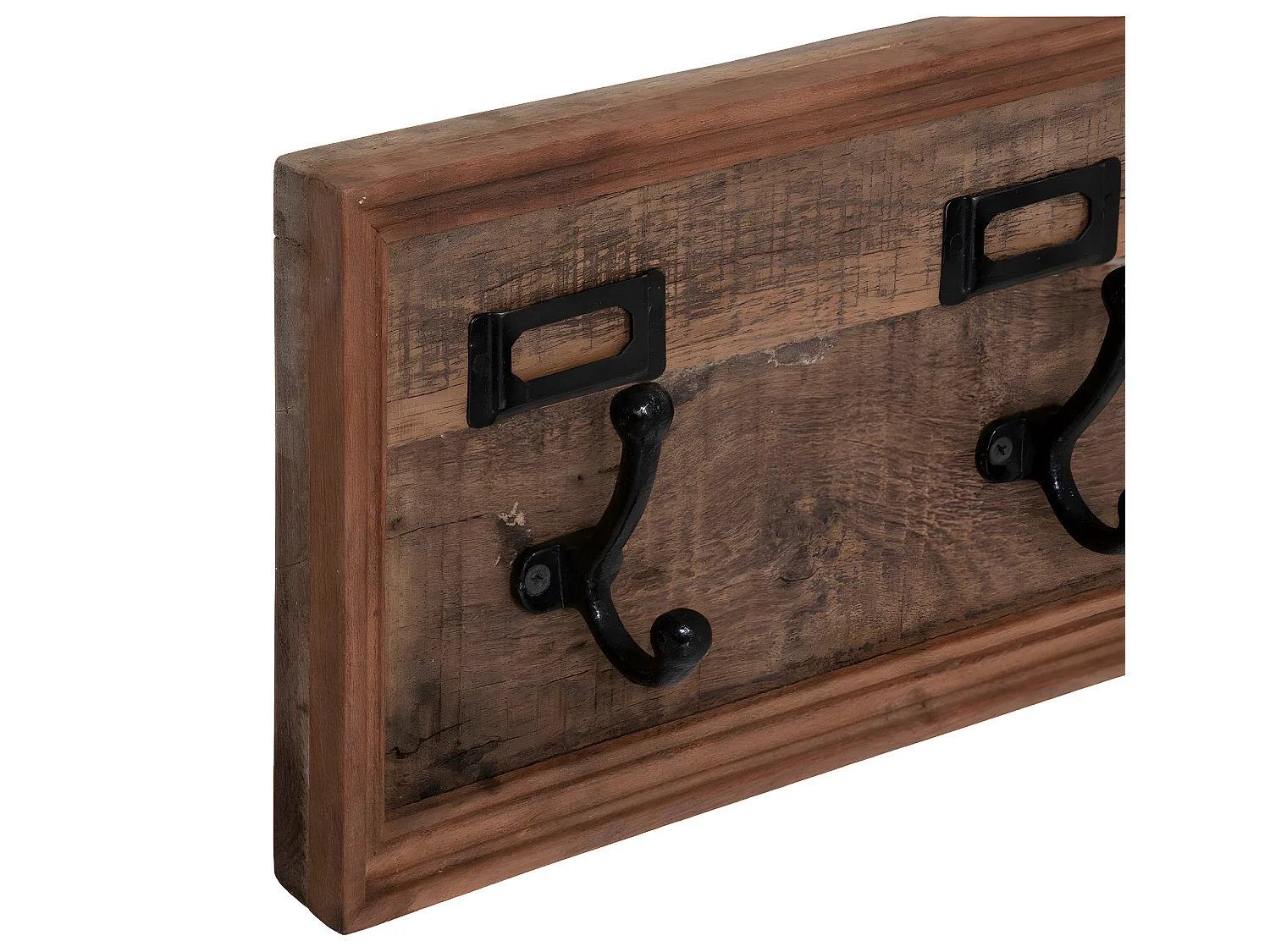 Patère en Bois de Manguier 5 Crochets en métal 82 x 20 cm