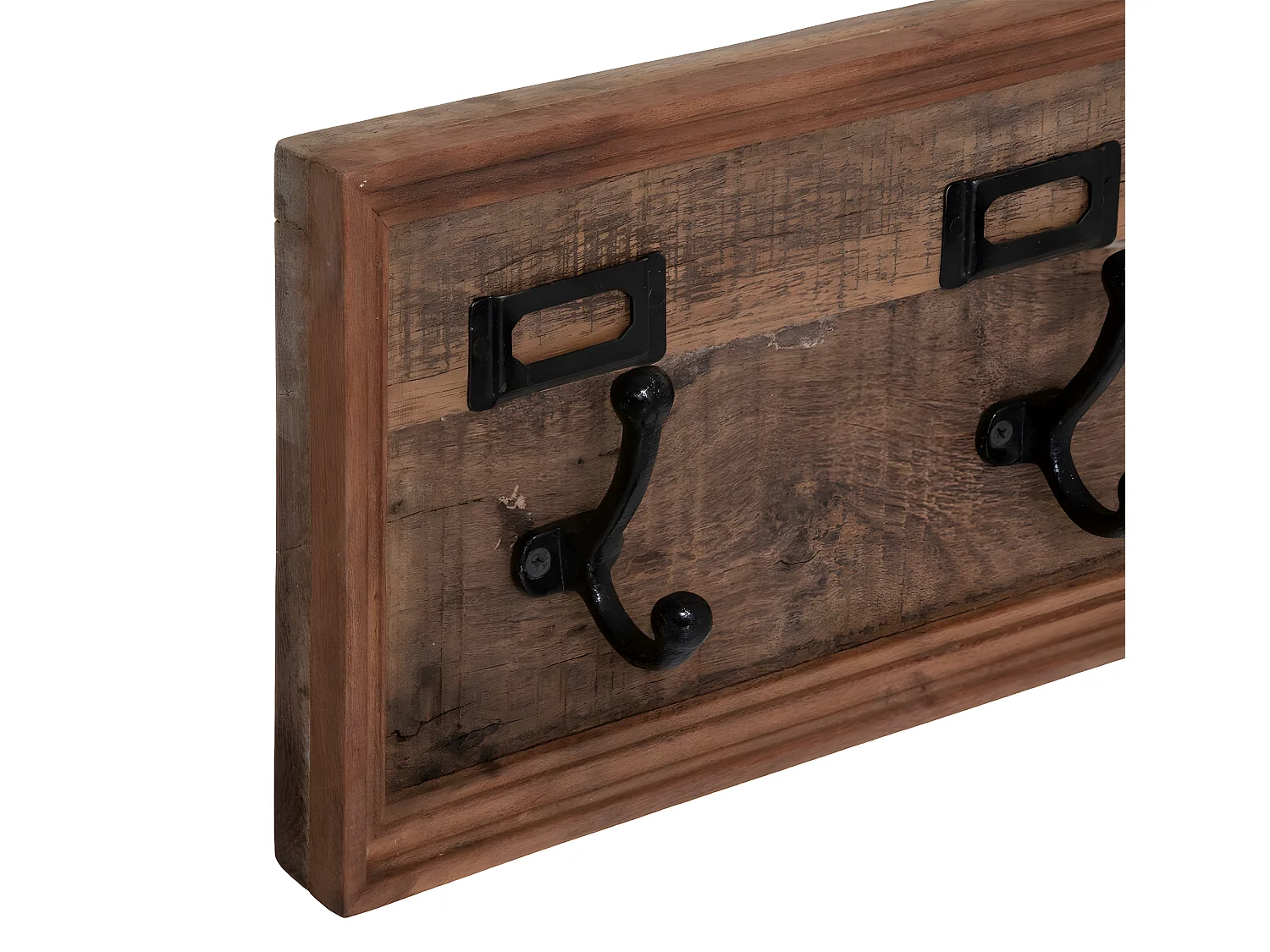 Patère en Bois de Manguier 5 Crochets en métal 82 x 20 cm