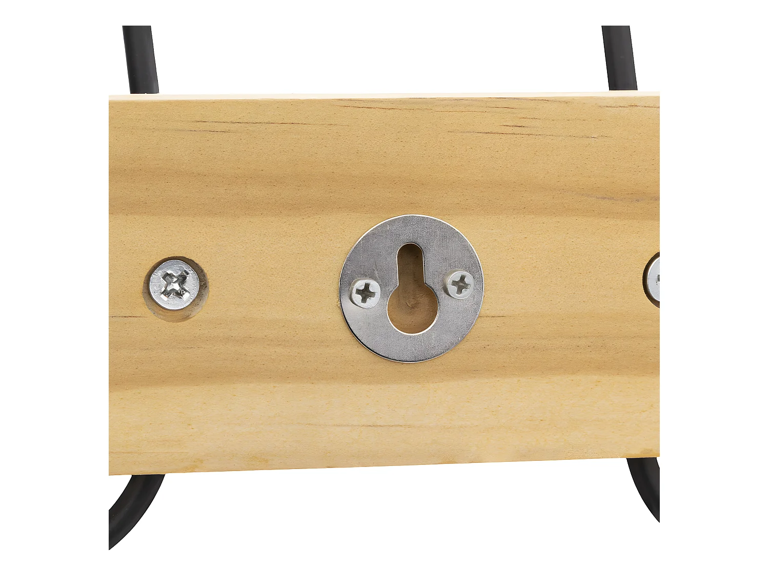 Patère 6 crochets en Bois et Métal L 77 cm