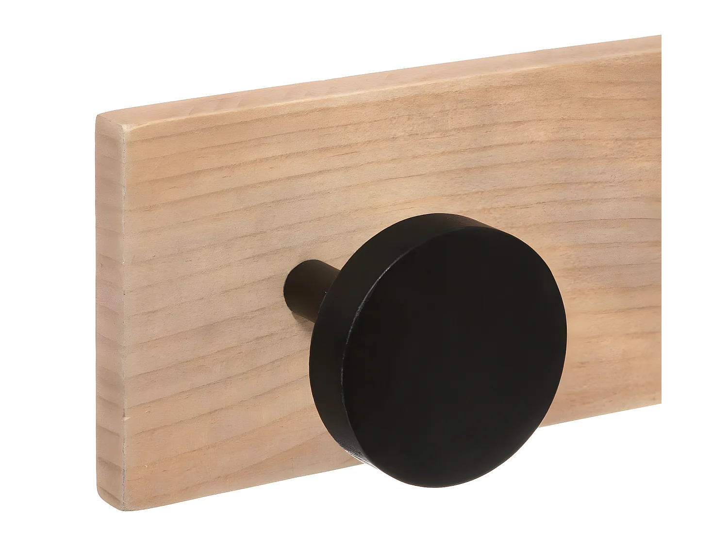 Patère en Bois 6 Têtes Noir en bois