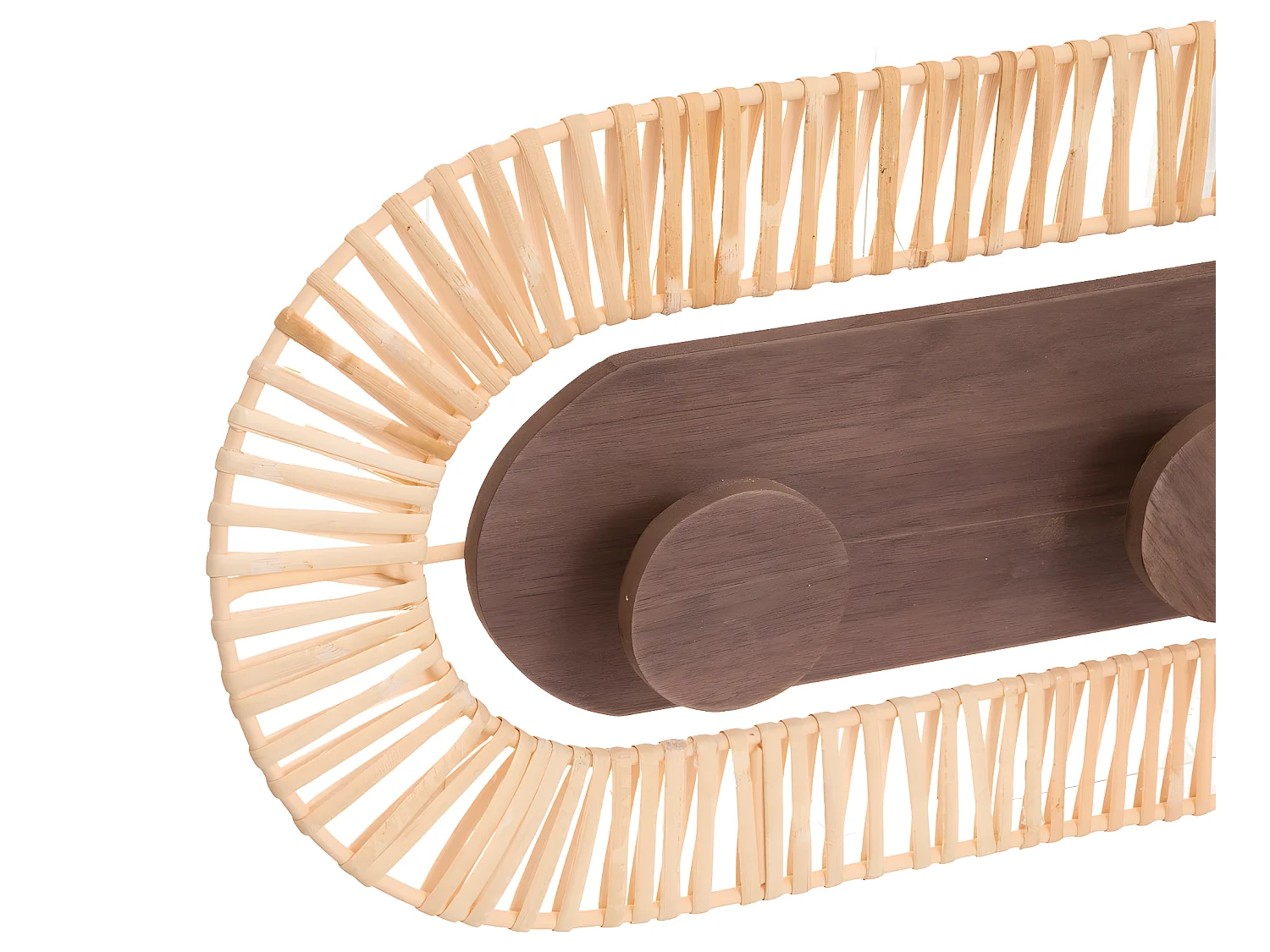 Patère en Rotin 4 crochets L 76 cm