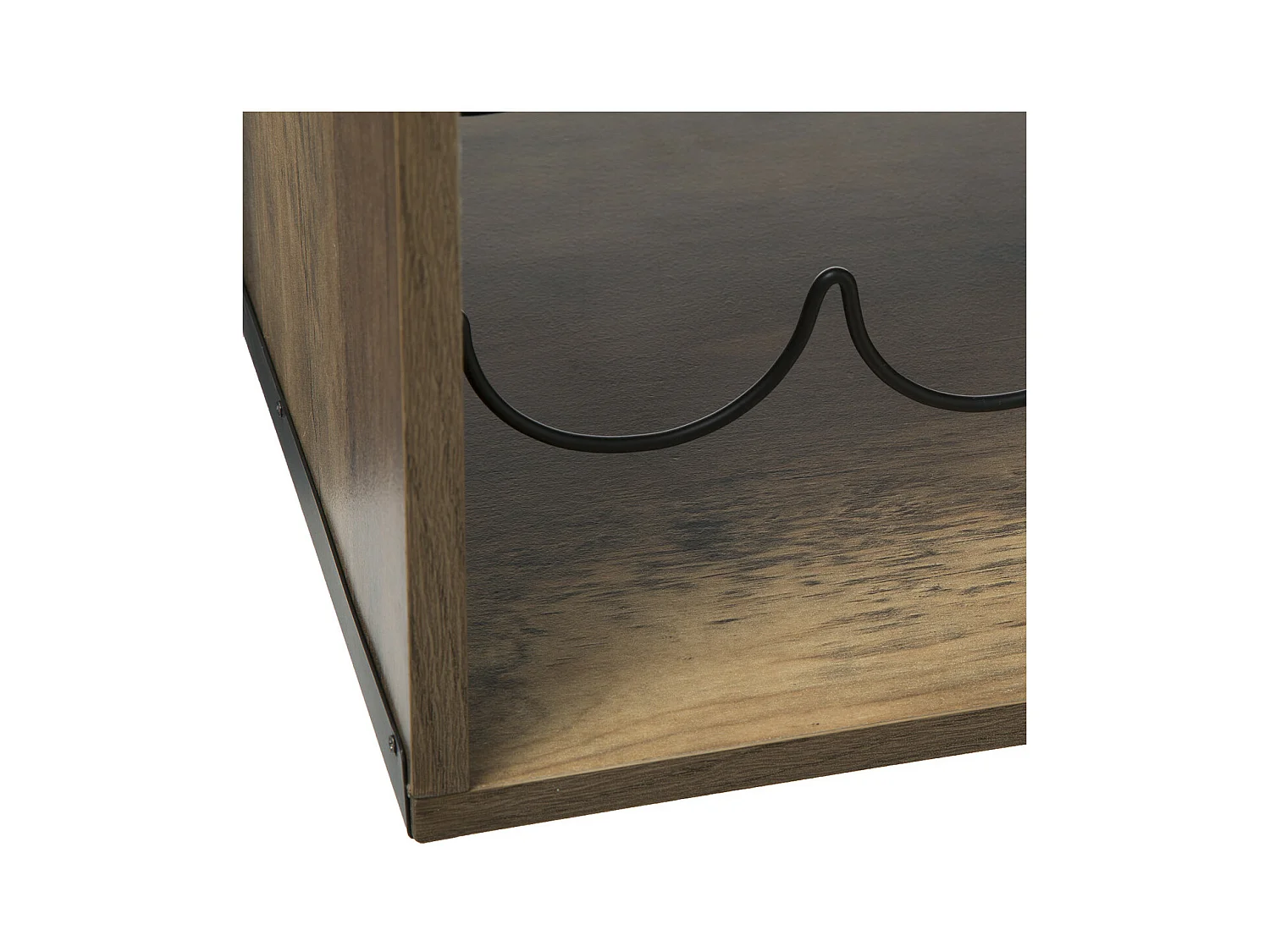 Porta bottiglie quadrato stile industrial in legno 31x31 cm