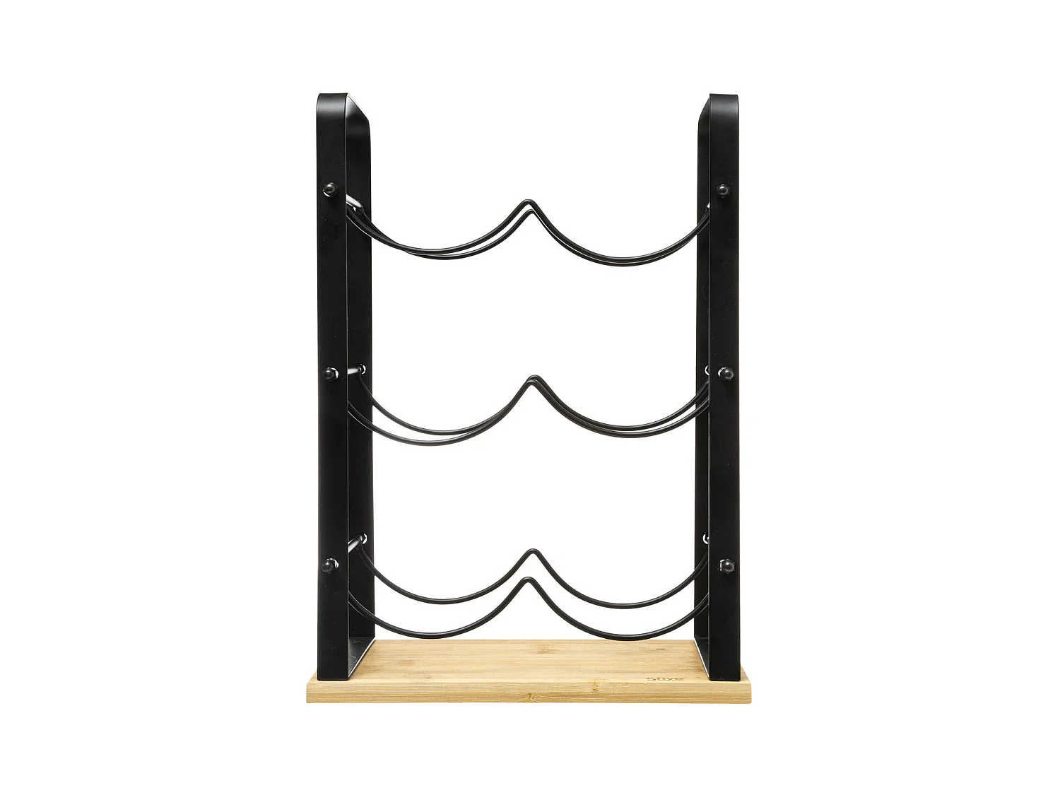 Range Bouteilles en Bambou et Métal H 38 cm