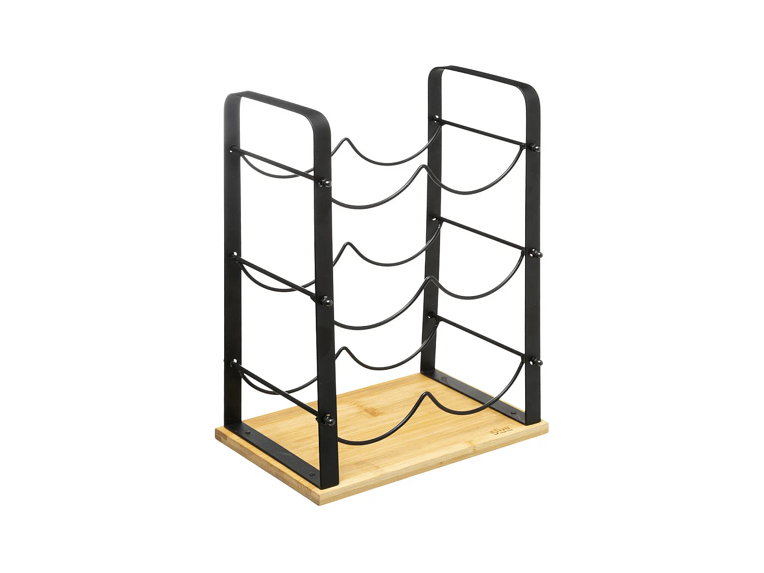 Range Bouteilles en Bambou et Métal H 38 cm