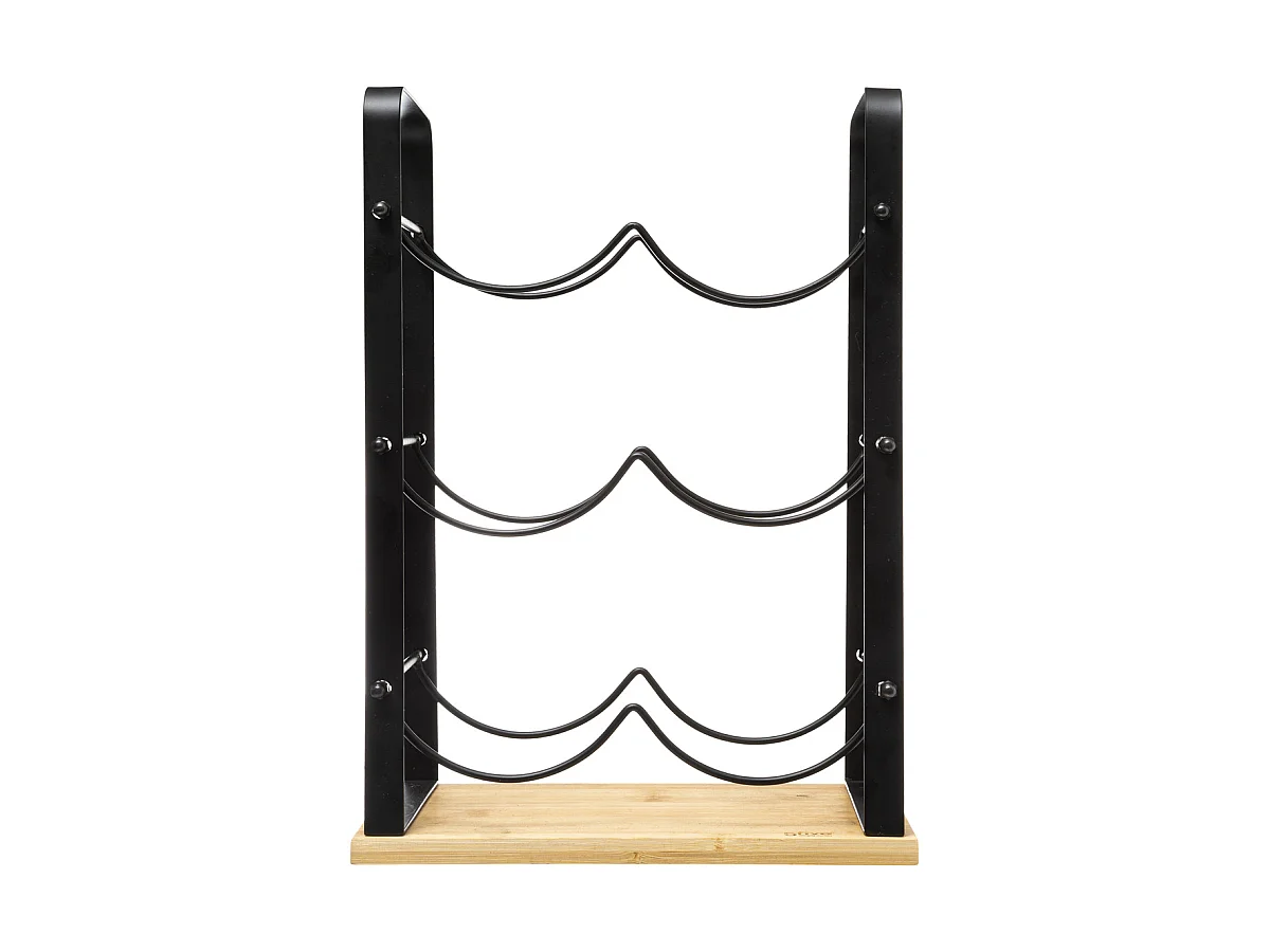 Range Bouteilles en Bambou et Métal H 38 cm