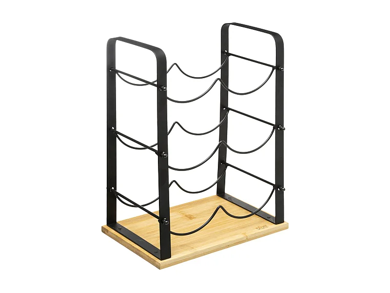 Range Bouteilles en Bambou et Métal H 38 cm